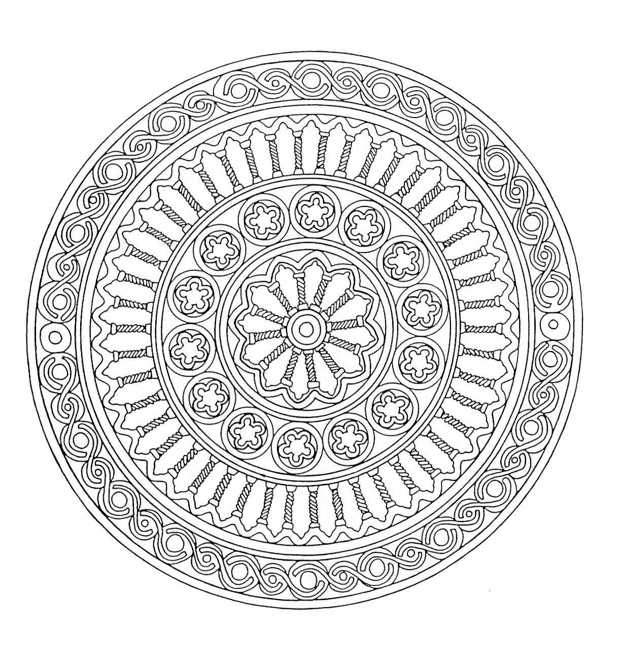 Mandala to color zen relax free - 8